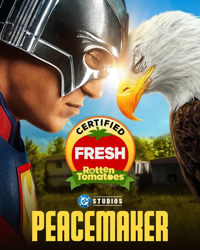 Season 2 of "Peacemaker" debuts with a perfect 100% score on Rotten Tomatoes