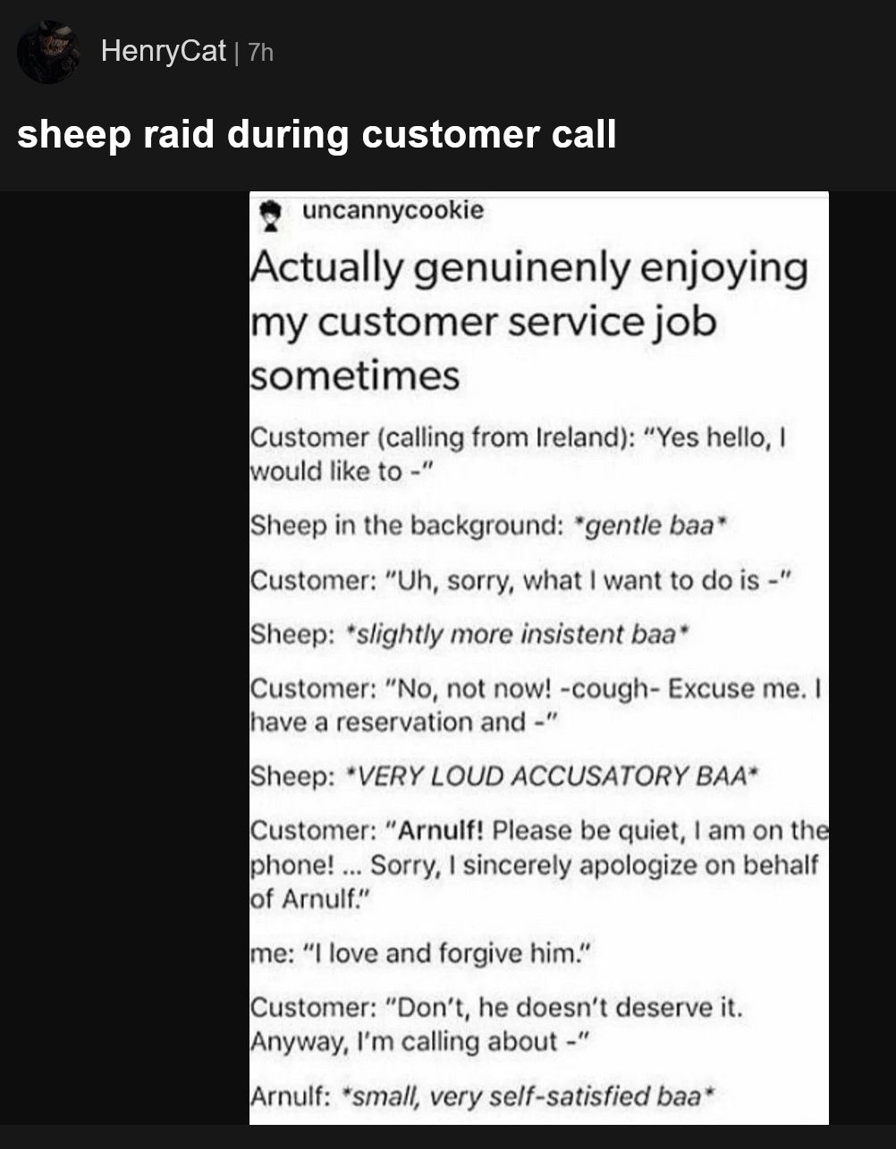 uncannycookie enjoying their job