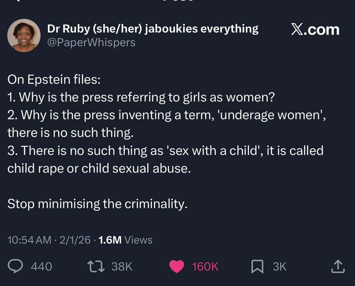 The news is sugarcoating how revolting the Epstein files are