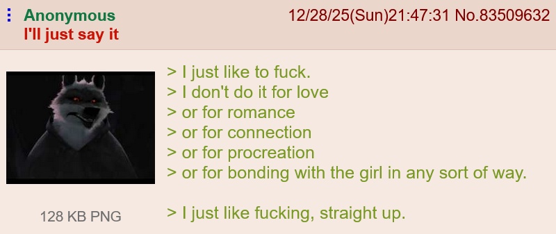 Anon likes to fuck