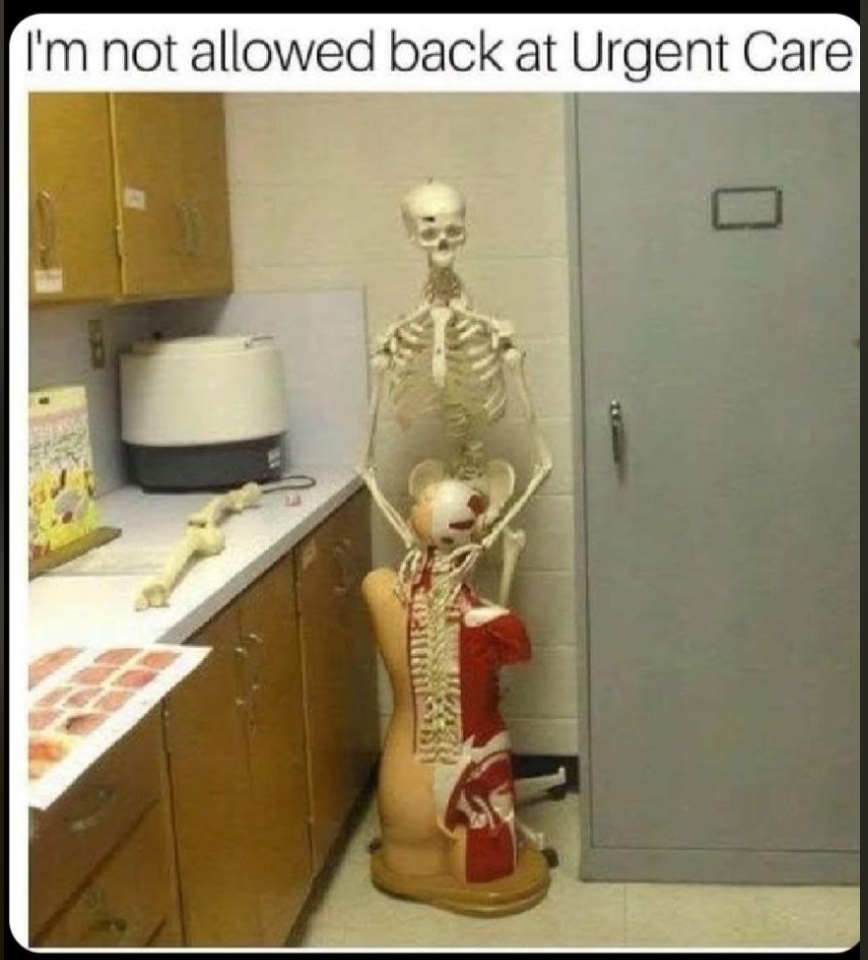 Had to go to one of those emergency care things today.  They kept me waiting forever and I got bored.  And then they threw me out
