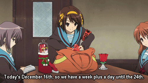 Today's december 16th, so we have a week plus a day until the 24th.