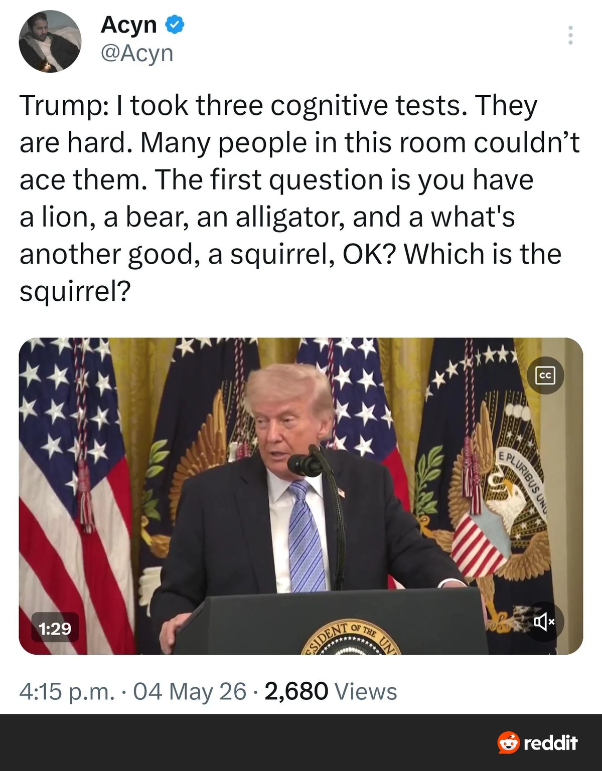 Squirrel President ya'll!!! What do you got? Just a basic hooman?!?