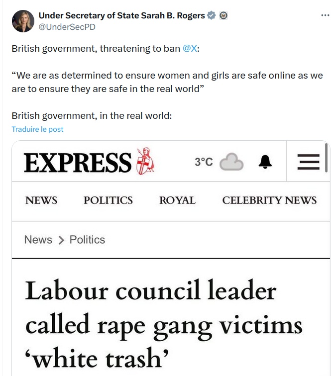 Top American Diplomat launches unprecedented attack against Britain 🇬🇧