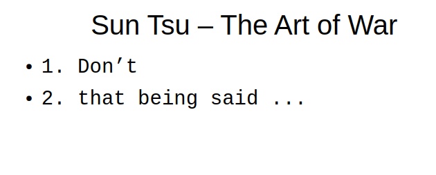 how it feels to read The Art of War