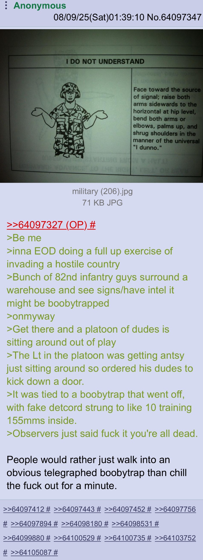 Anon does not understand stratergerical thinking