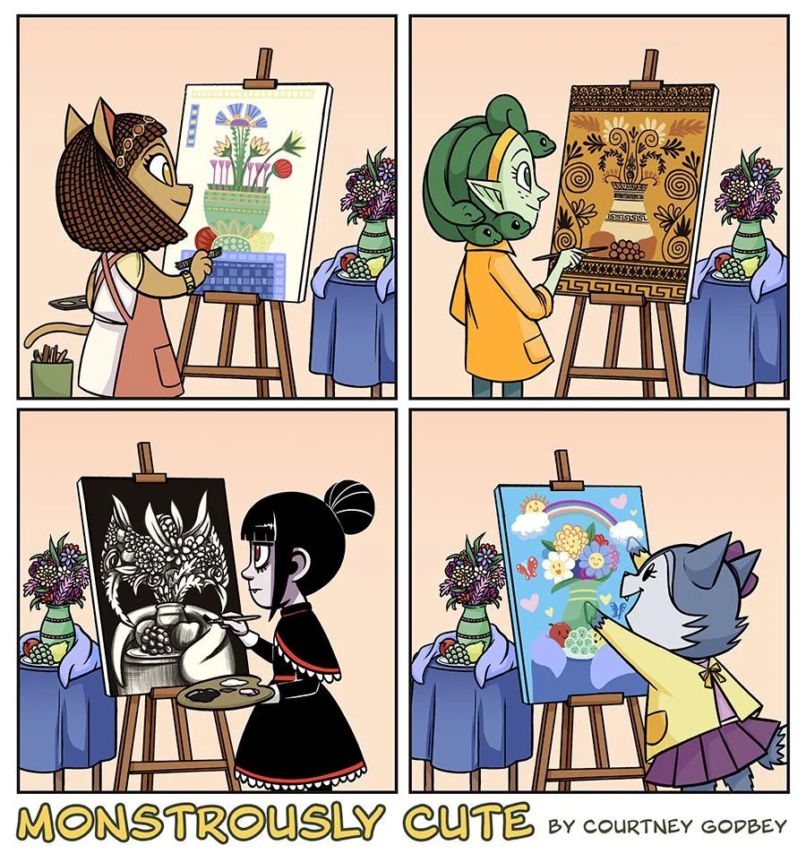 The joy of painting by Courtney Godbey - MonstrouslyCute.com