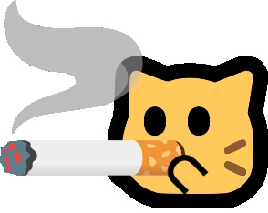 an image of a neocat holding a laaarge cigarette